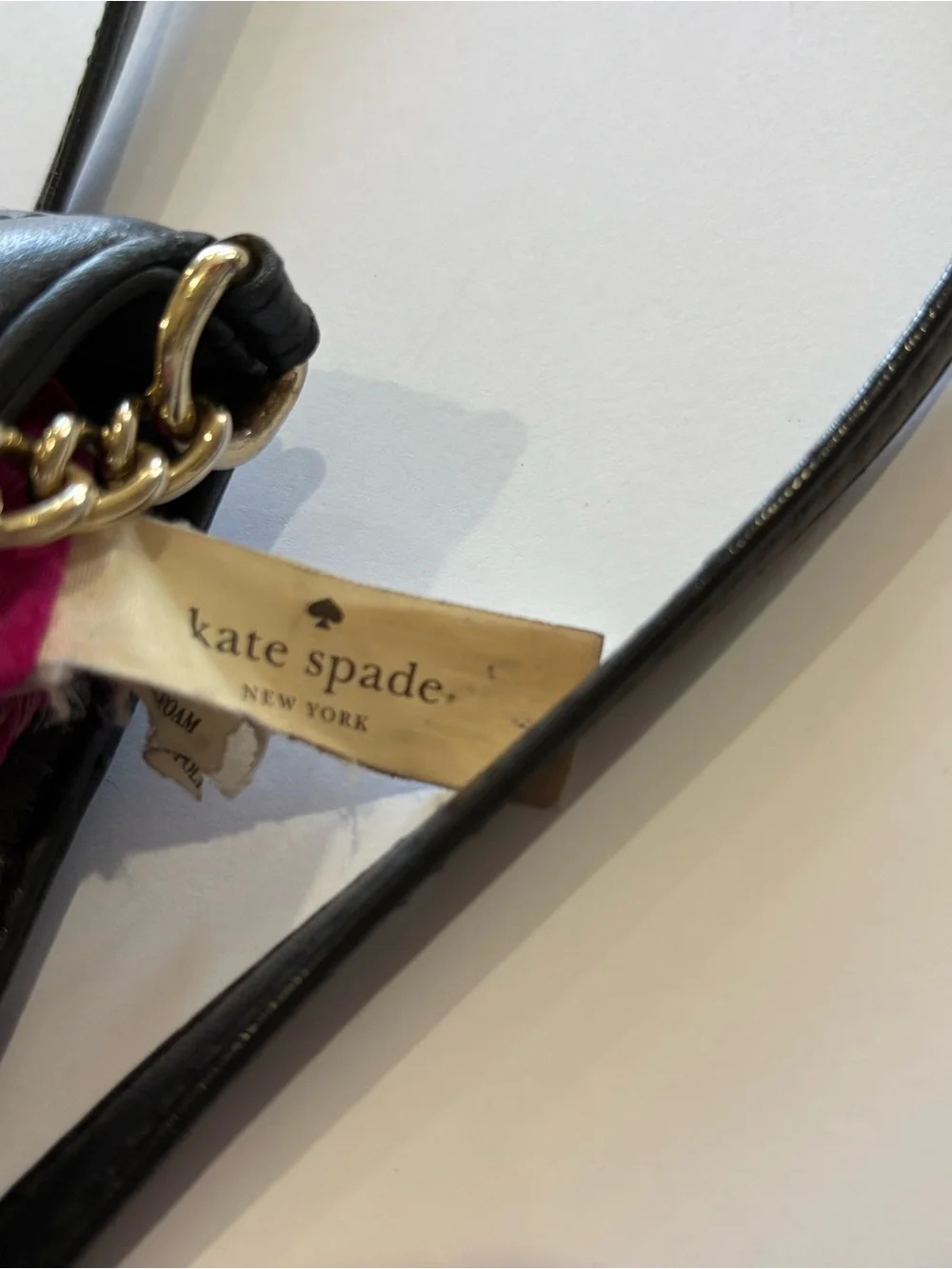 Kate‎ Spade New York Black Quilted Shoulder Bag Chain Strap Purse